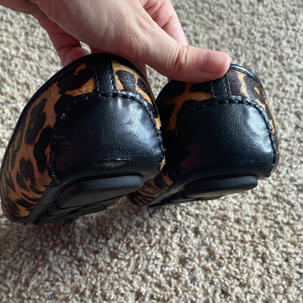 Michael Kors Animal Print Flats with Gold Accent - Picture 7 of 14